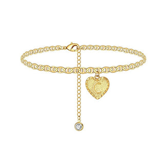 Heart Initials Anklet