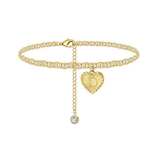 Heart Initials Anklet