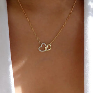 Simplistic Interlinked Heart Necklace