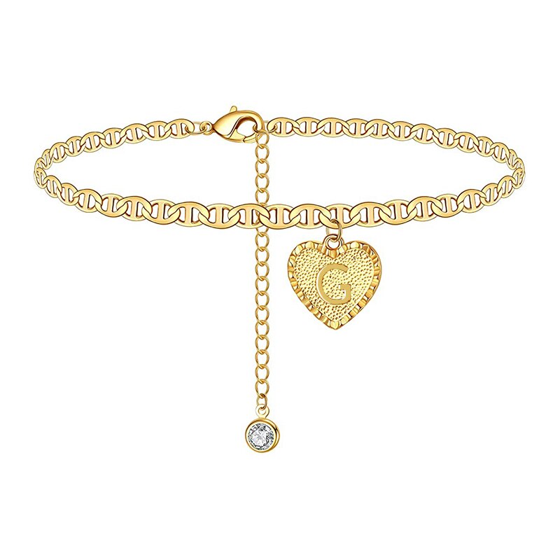 Heart Initials Anklet
