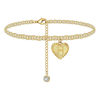 Heart Initials Anklet