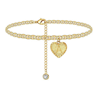 Heart Initials Anklet