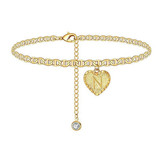 Heart Initials Anklet