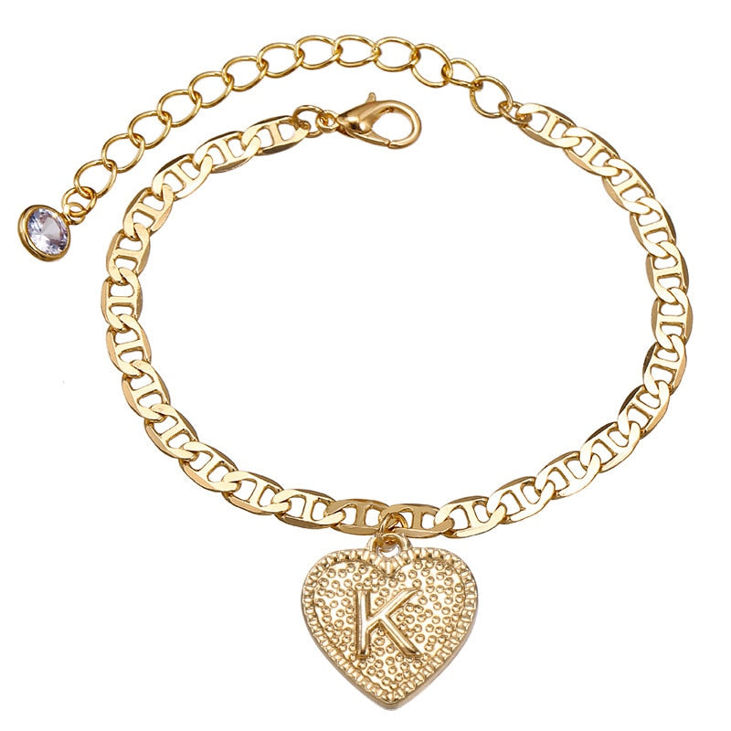 Heart Initials Anklet