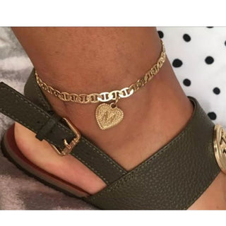 Heart Initials Anklet